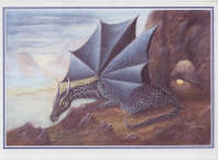black dragon greetings card
