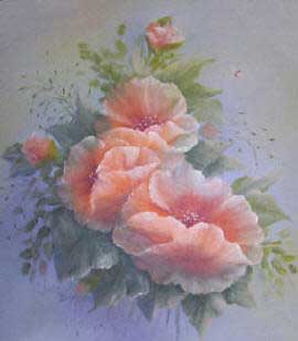 flower painting using oils